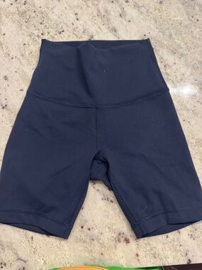 High-Waist Black Women’s lululemon Athletic Bike Shorts in Navy